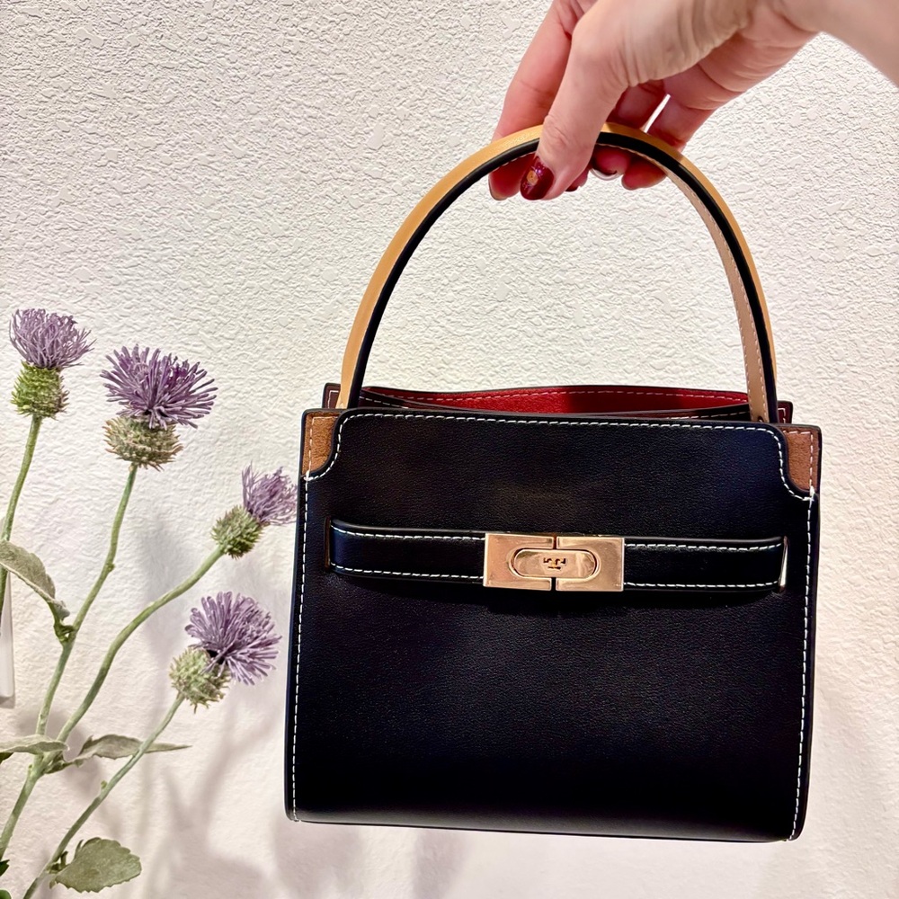 Tory Burch Lee Radziwill Double shoulder bag Mini bag Black Brand New